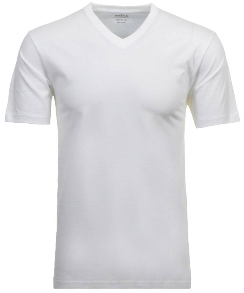 RAGMAN - RAGMAN Doppelpack - 2 T-Shirts mit V-Ausschnitt weiss - Gr. - 3XL von RAGMAN