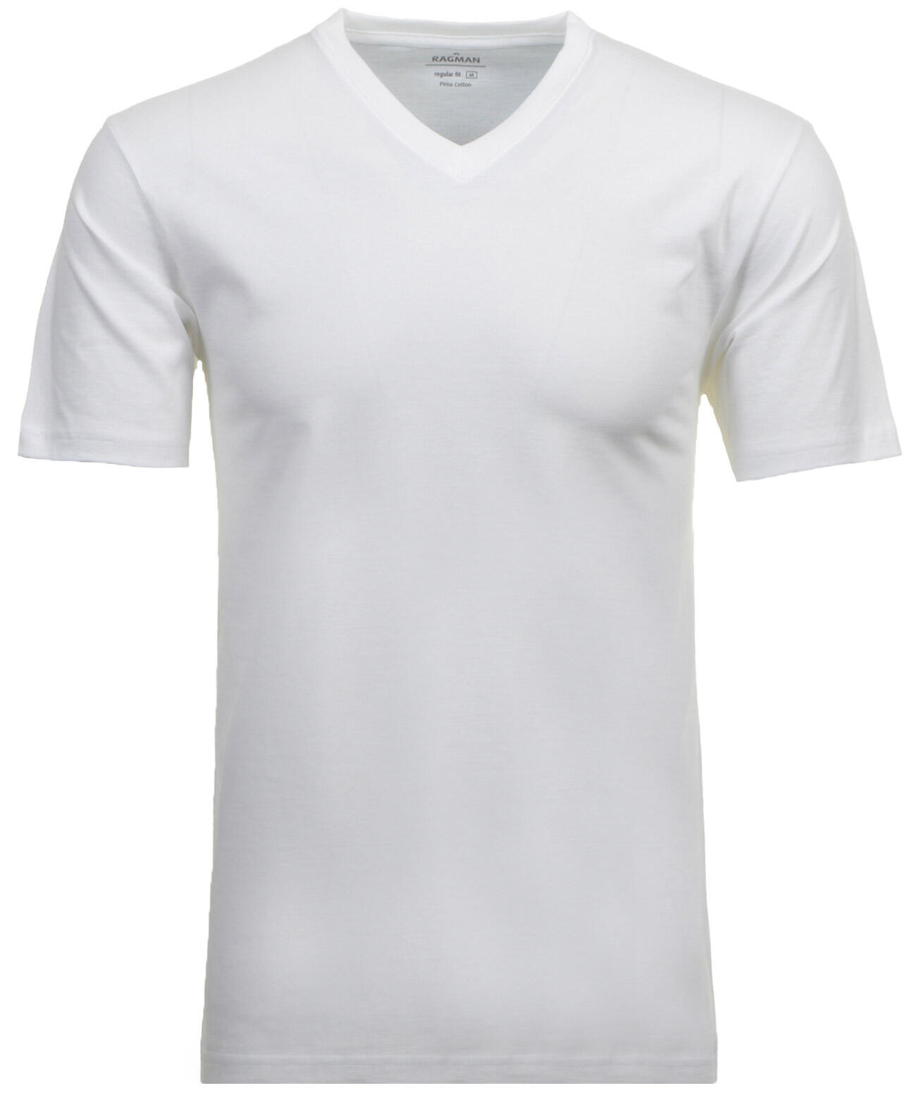 RAGMAN - RAGMAN Doppelpack - 2 T-Shirts mit V-Ausschnitt weiss - Gr. - XXL von RAGMAN