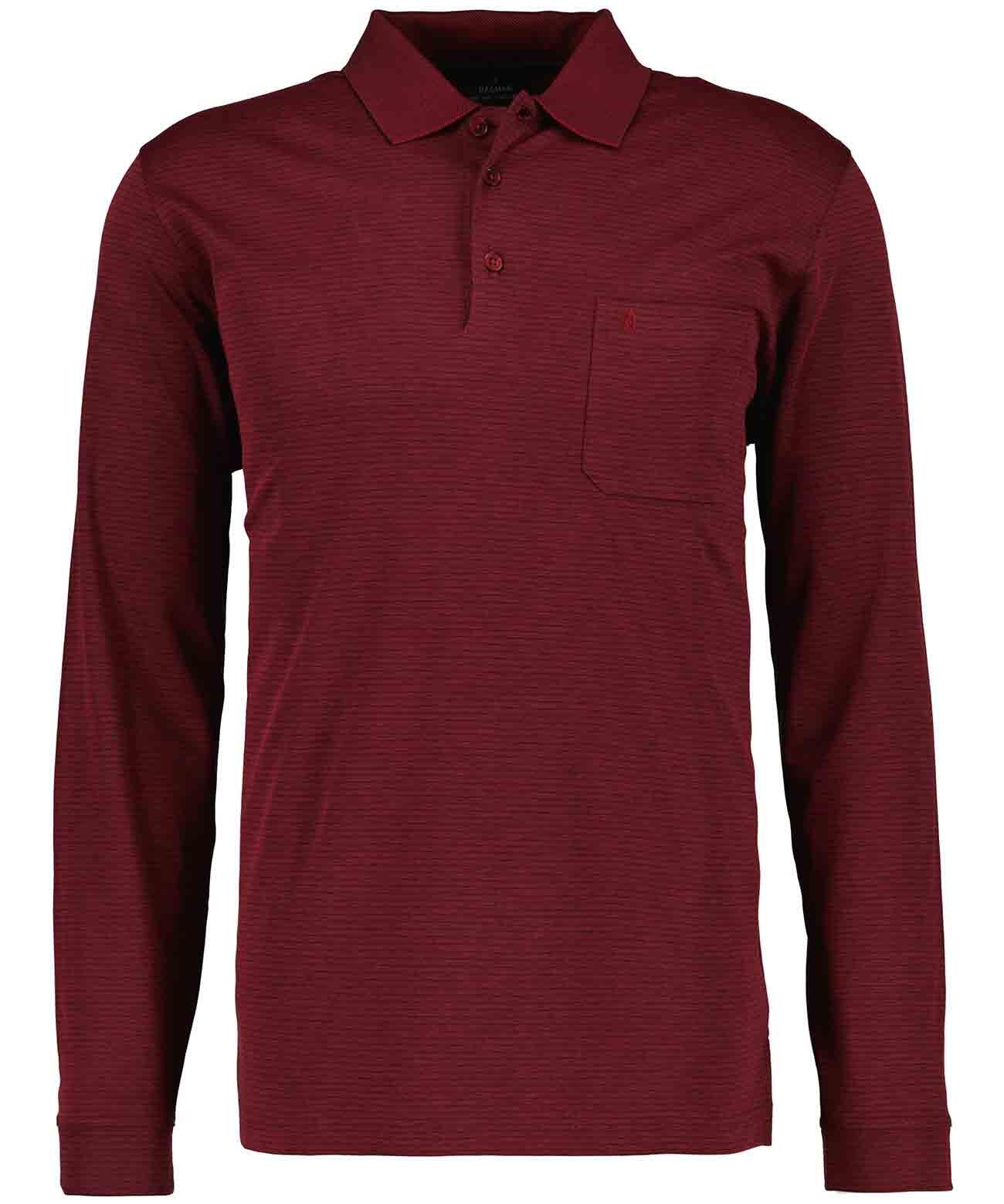 RAGMAN - RAGMAN Softknit-Polo Fineliner, Langarm rot - Gr. - 3XL von RAGMAN
