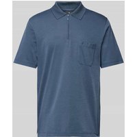 RAGMAN Regular Fit Poloshirt mit Brusttasche in Rauchblau, Größe XXL von RAGMAN