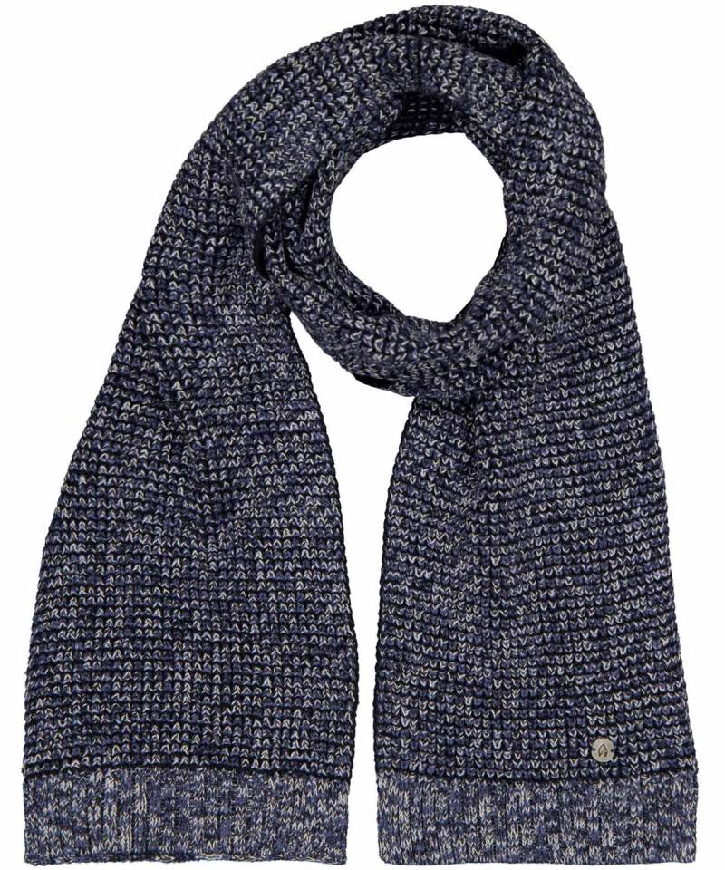 RAGMAN - Schal im Waffelstrick, gestreift blau-melange - Gr. - OS von RAGMAN