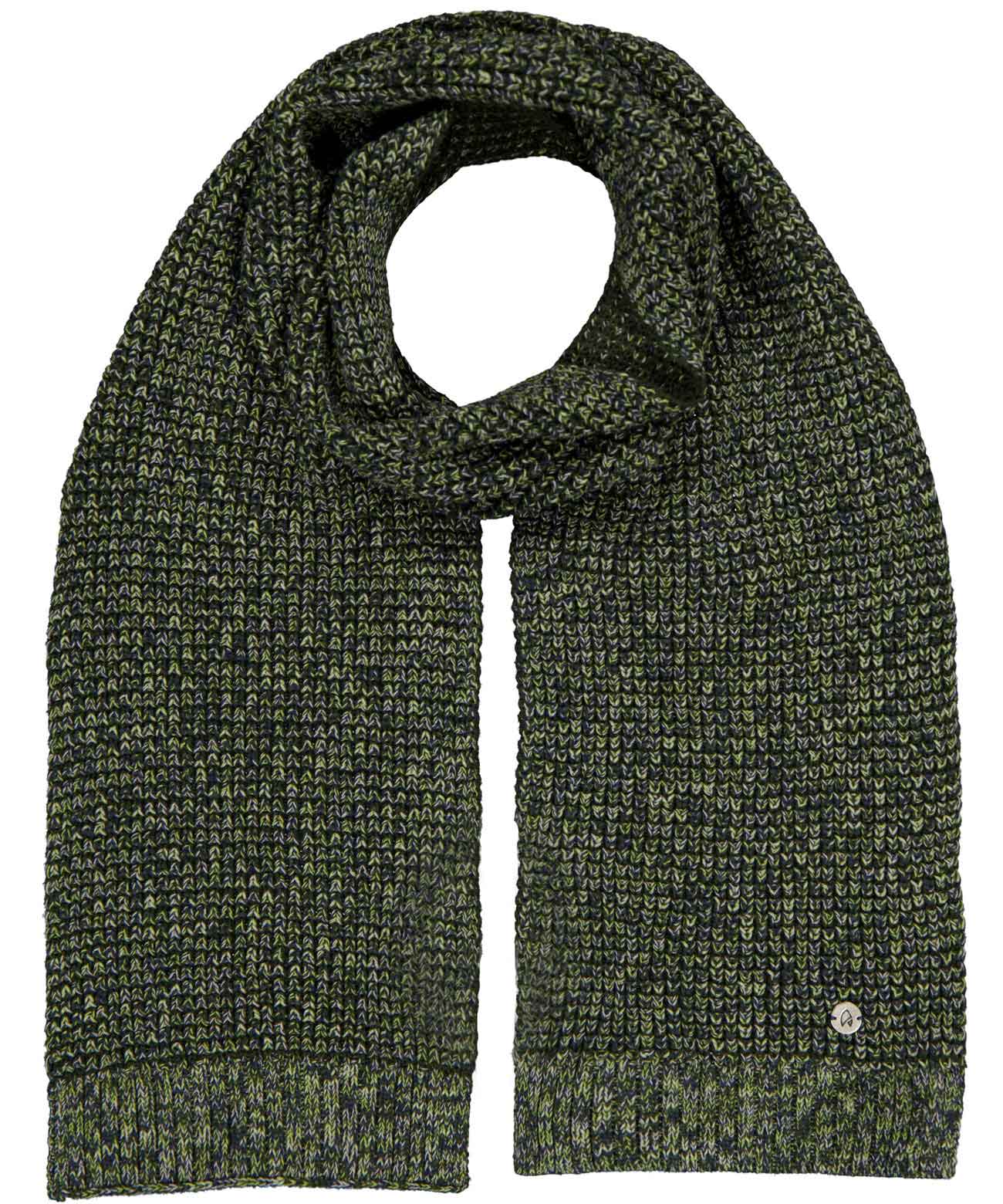 RAGMAN - Schal im Waffelstrick, gestreift dunkelgrün - Gr. - OS von RAGMAN