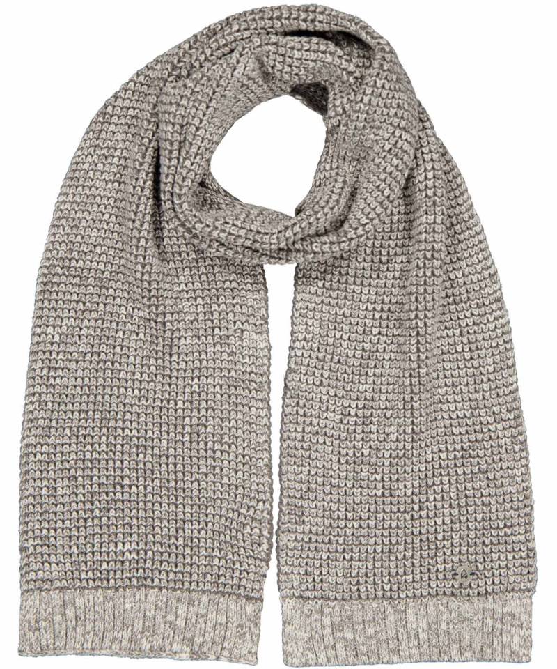 RAGMAN - Schal im Waffelstrick, gestreift mittelgrau - Gr. - OS von RAGMAN