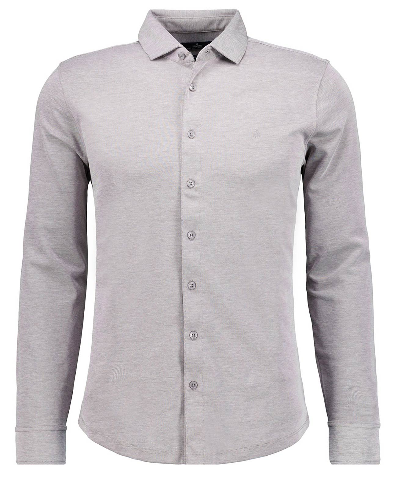 RAGMAN - Softknit-Hemd Langarm, modern fit silbergrau - Gr. - L von RAGMAN