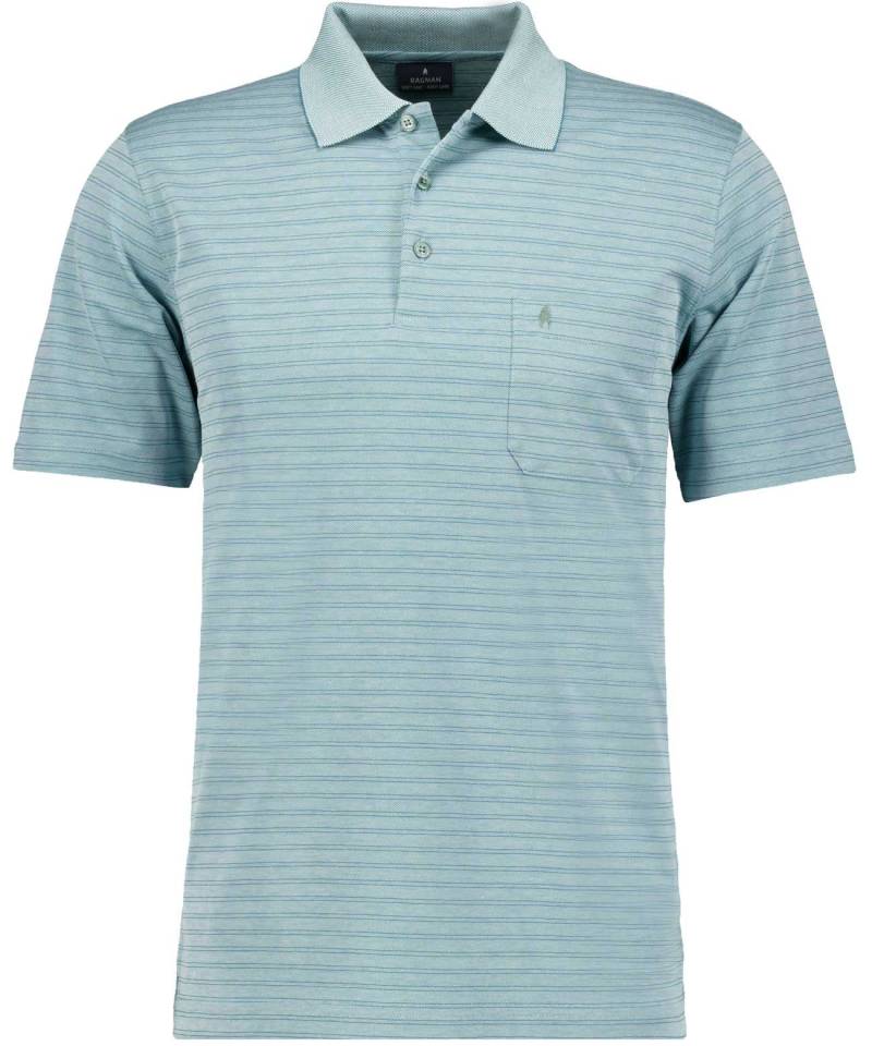 RAGMAN - Softknit-Polo fineliner salbei - Gr. - L von RAGMAN
