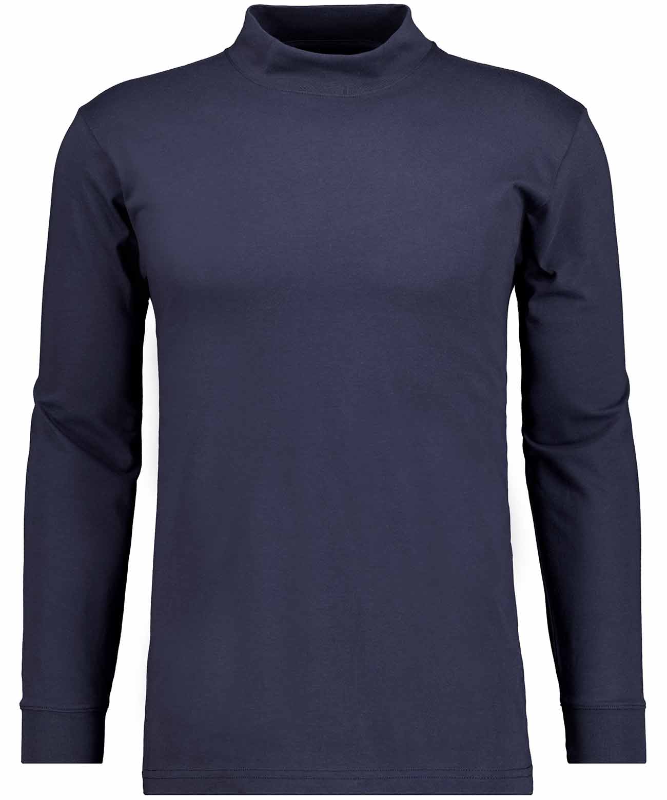 RAGMAN - Stehkragenshirt langarm marine - Gr. - 3XL von RAGMAN