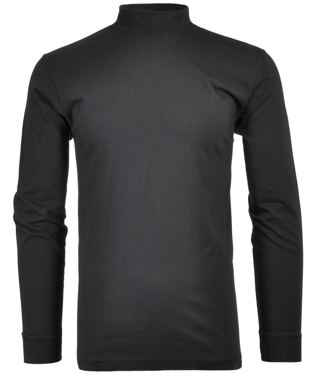 RAGMAN - Stehkragenshirt langarm schwarz - Gr. - 3XL von RAGMAN
