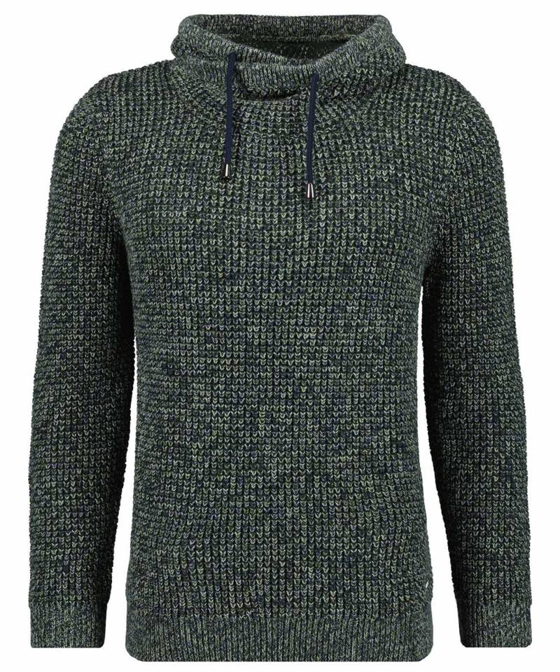 RAGMAN - Strick-Pullover mit Maseltov-Kragen dunkelgrün - Gr. - XL von RAGMAN