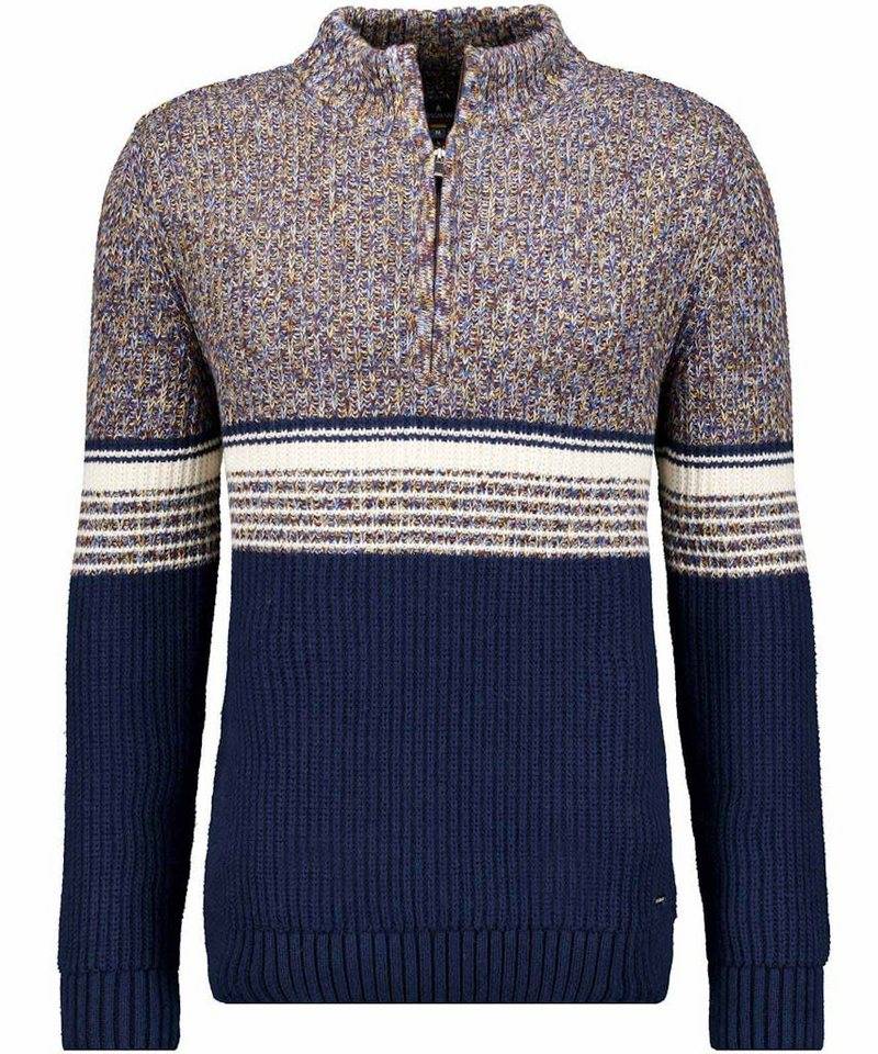 RAGMAN Strickpullover Mock neck striped von RAGMAN