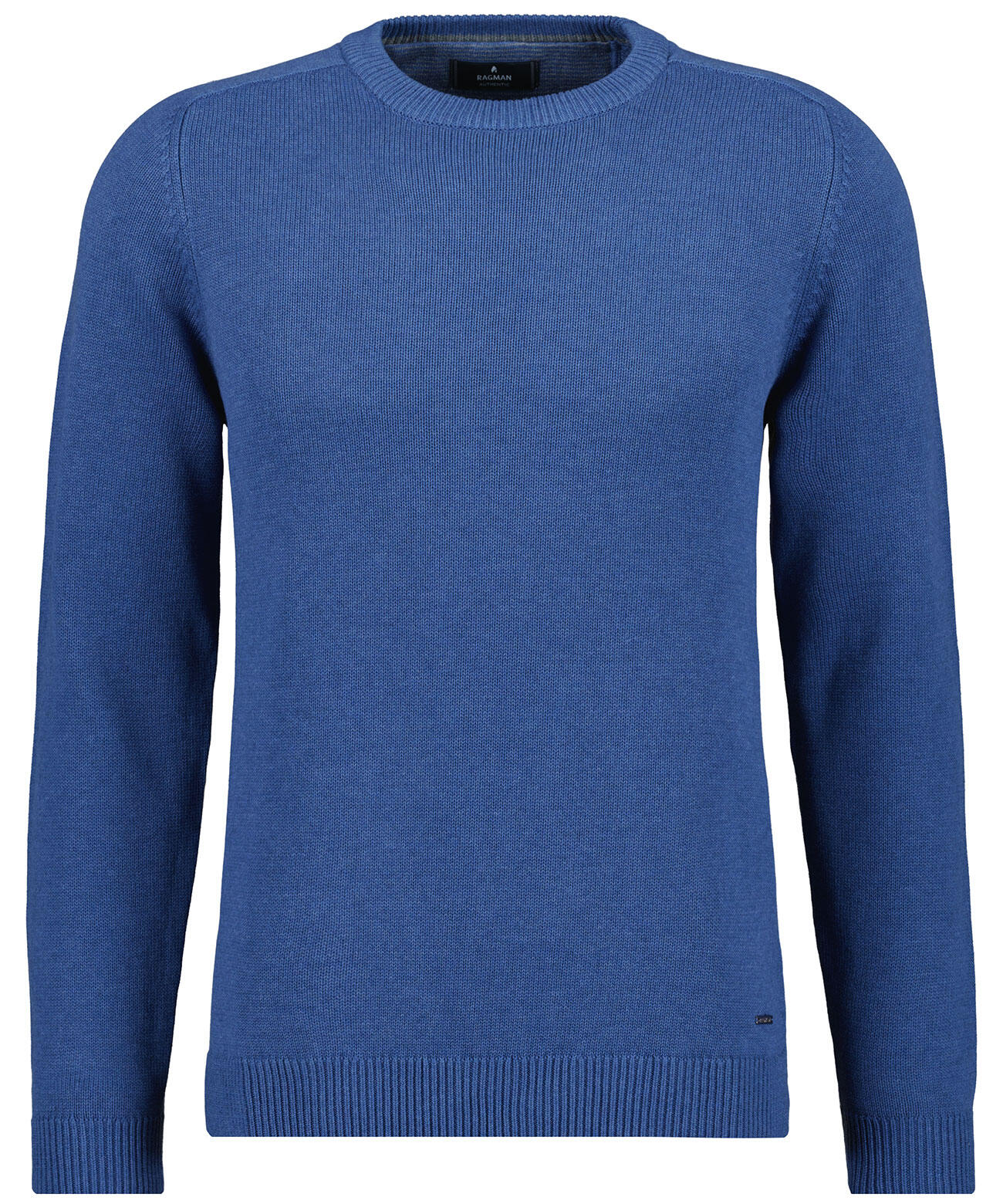 RAGMAN - Strickpullover Rundhals blau saphire - Gr. - 3XL von RAGMAN