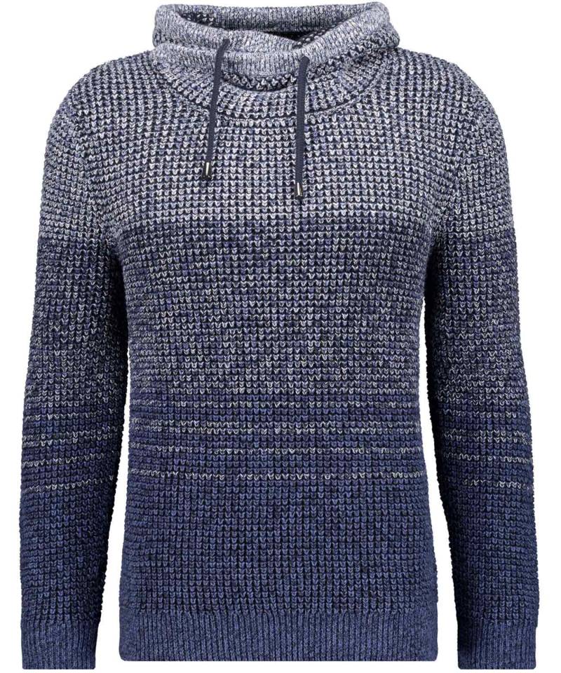RAGMAN - Strickpullover Tweed, gestreift blau-melange - Gr. - XL von RAGMAN