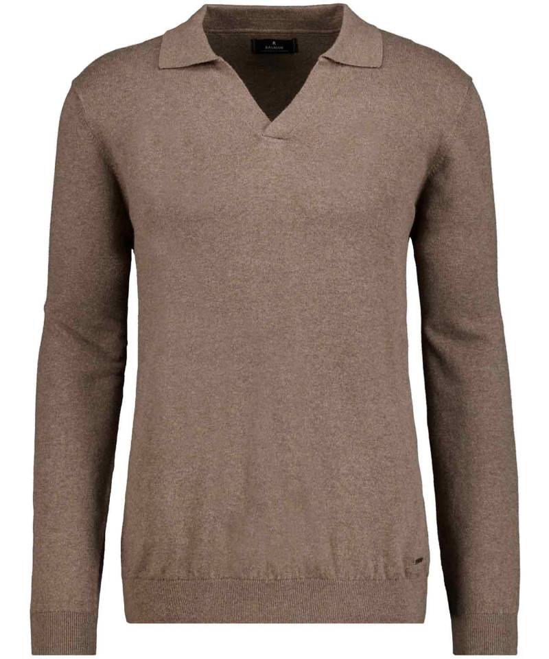 RAGMAN - Strickpullover mit Reverskragen camel - Gr. - L von RAGMAN