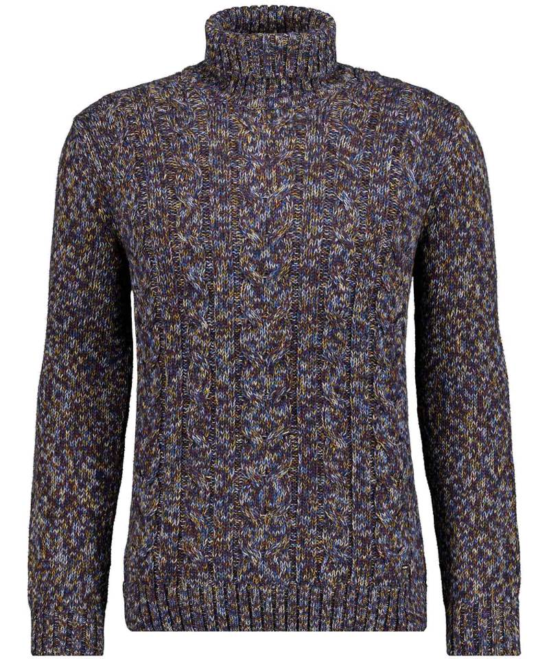 RAGMAN - Strickpullover mit Rollkragen und Zopfmuster bunt - Gr. - M von RAGMAN