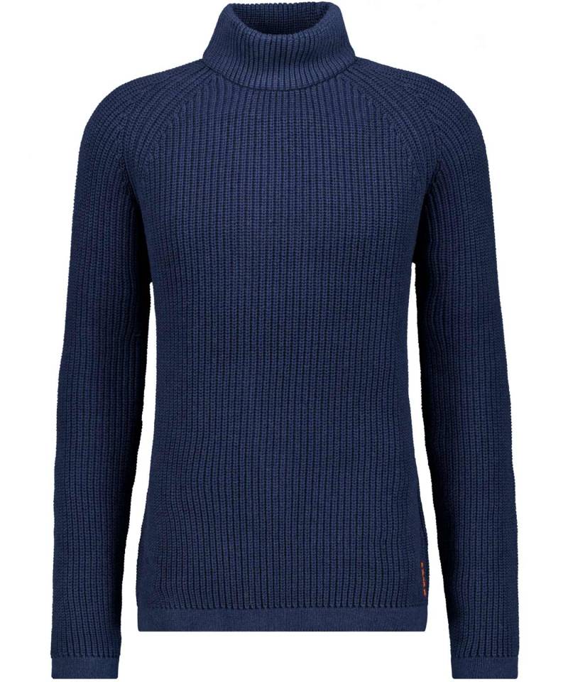 RAGMAN - Strickpullover mit Stehkragen dunkelblau - Gr. - L von RAGMAN