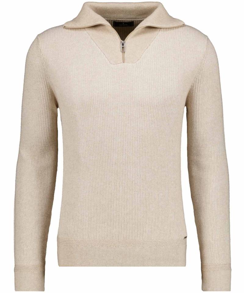RAGMAN - Strickpullover mit Troyer-Kragen, bicolour beige-melange - Gr. - XL von RAGMAN