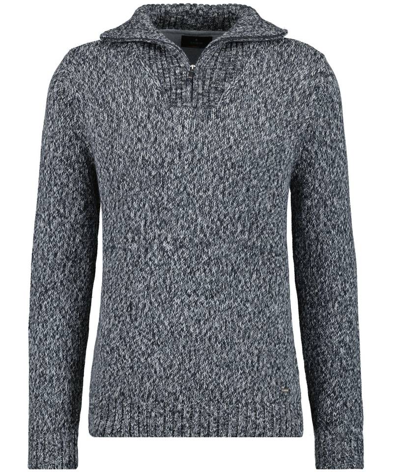 RAGMAN - Strickpullover mit Troyer-Kragen asphalt - Gr. - XL von RAGMAN