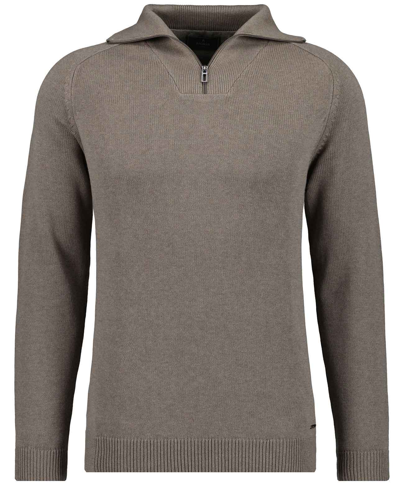 RAGMAN - Strickpullover mit Troyer-Kragen camel - Gr. - 3XL von RAGMAN