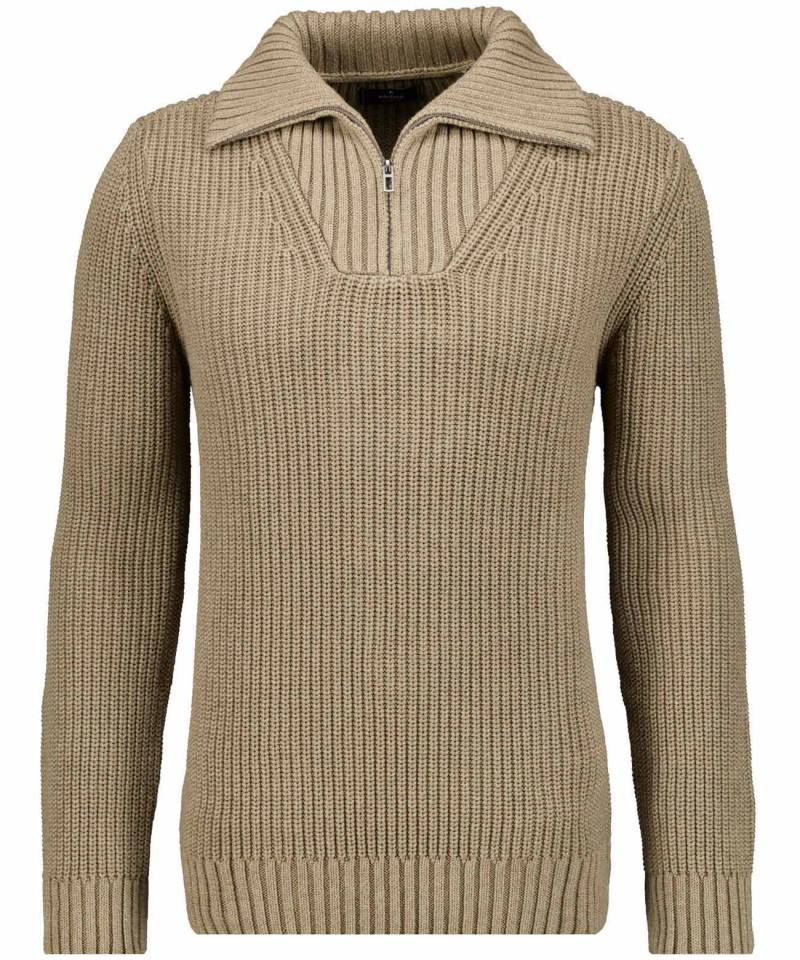 RAGMAN - Strickpullover mit Troyer-Kragen camel - Gr. - XL von RAGMAN