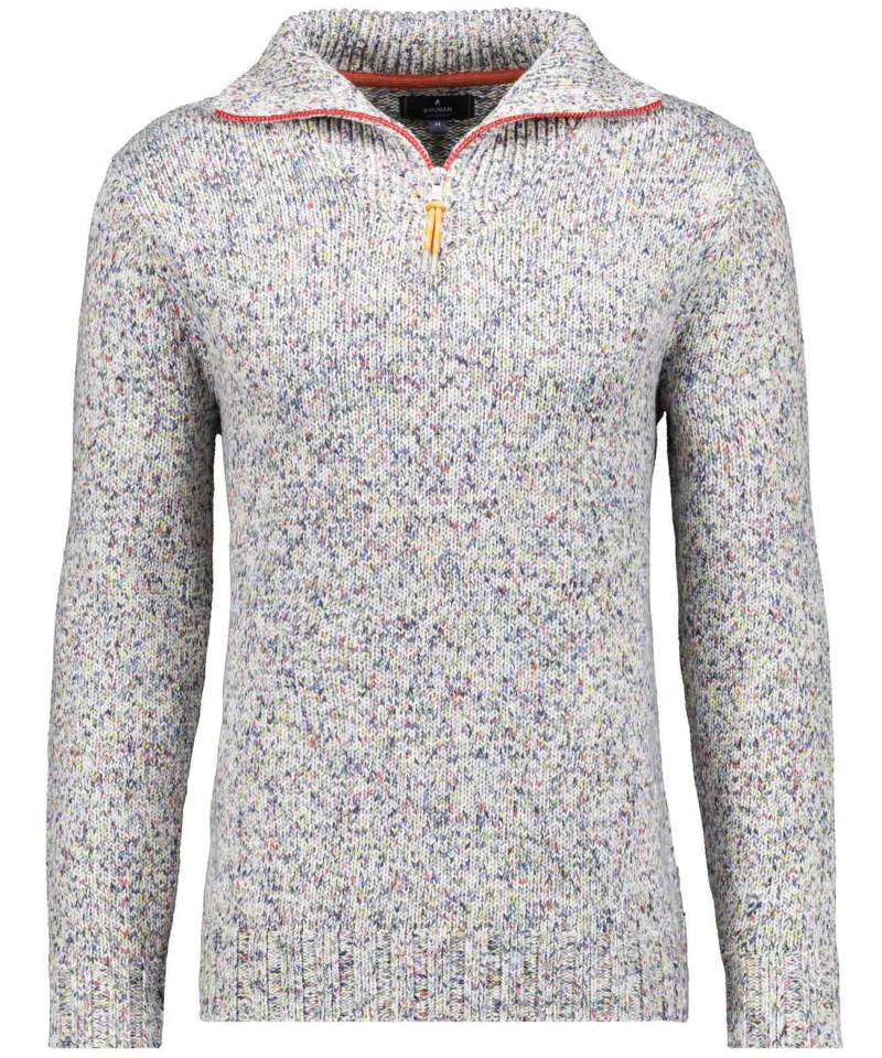 RAGMAN - Strickpullover mit Troyer-Kragen gemustert - Gr. - XXL von RAGMAN