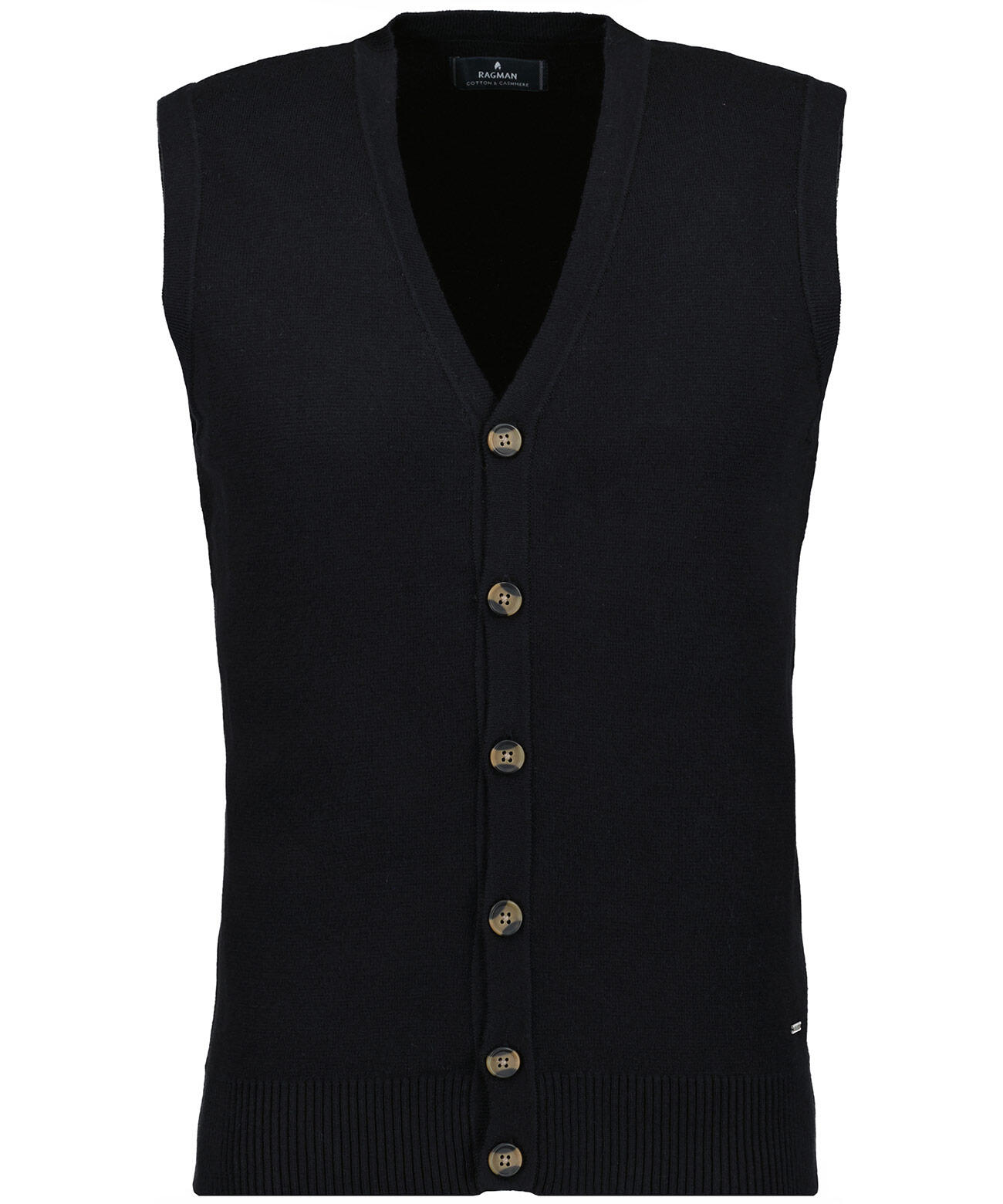 RAGMAN - Strickweste schwarz - Gr. - L von RAGMAN