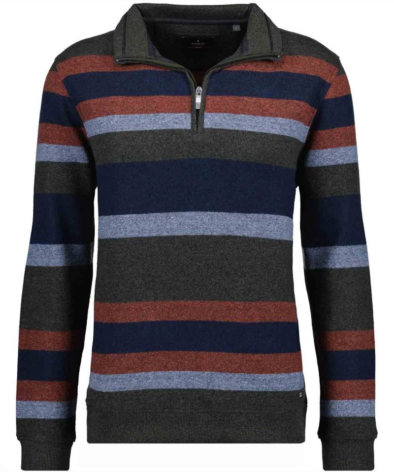 RAGMAN - Sweatshirt, gestreift dunkelgrün - Gr. - L von RAGMAN