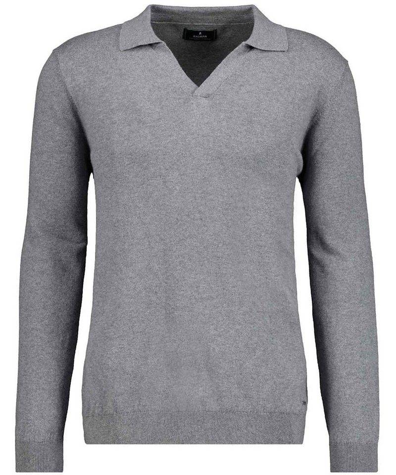 RAGMAN Sweatshirt Polo revers collar von RAGMAN