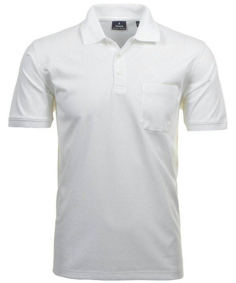 RAGMAN T-Shirt Basic Polo button soft knit von RAGMAN