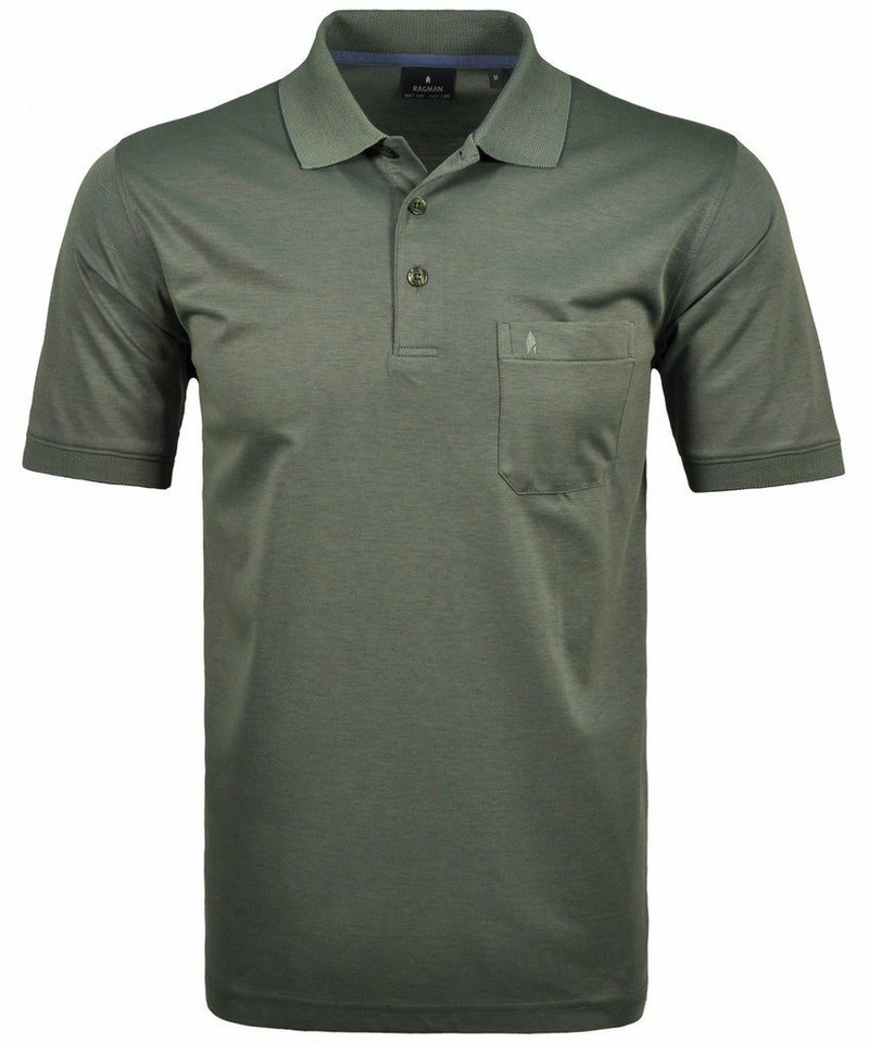 RAGMAN 3/4-Arm-Shirt Ragman / He.Polo / Polo button short sleeve von RAGMAN