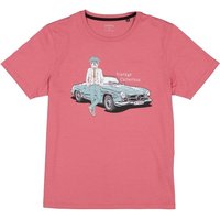 RAGMAN Herren T-Shirt rosa Baumwolle von RAGMAN