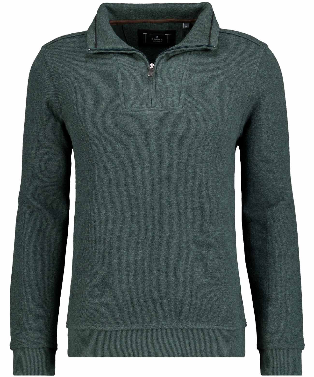 RAGMAN - Troyer-Sweatshirt grün - Gr. - L von RAGMAN