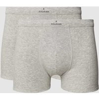 RAGMAN Trunks mit Label-Print in Mittelgrau Melange, Größe S von RAGMAN