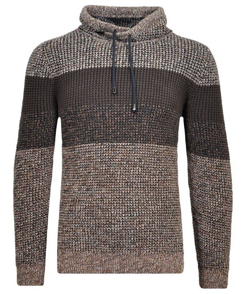 RAGMAN V-Ausschnitt-Pullover Strickpullover Tweed, gestreift von RAGMAN