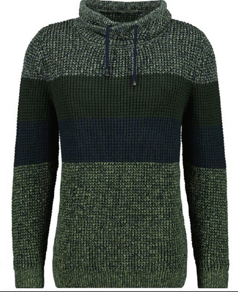RAGMAN V-Ausschnitt-Pullover Strickpullover Tweed, gestreift von RAGMAN