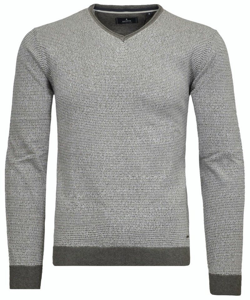 RAGMAN V-Ausschnitt-Pullover zweifarbig von RAGMAN