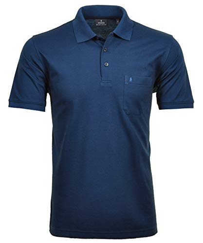 Ragman Herren Kurzarm Softknit Poloshirt , Dunkelblau , L von RAGMAN