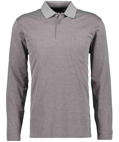 Ragman Herren Softknit-Polo Fineliner, Langarm,3XL,Silbergrau von RAGMAN