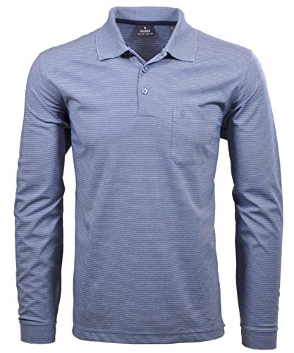 Ragman Herren Softknit-Polo Fineliner, Langarm,L,Taupe von RAGMAN