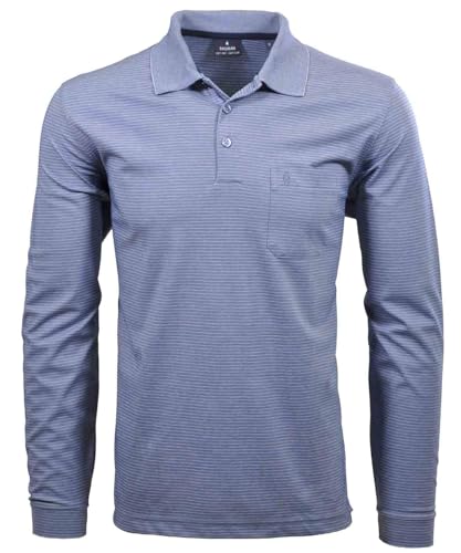 Ragman Herren Softknit-Polo Fineliner, Langarm,M,Taupe von RAGMAN