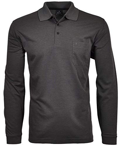 Ragman Herren Softknit-Polo Fineliner, Langarm,XXL,Schiefer von RAGMAN