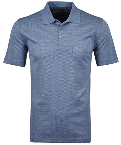 Ragman Herren Softknit-Polo Fishnet 4XL, Blau-718 von RAGMAN