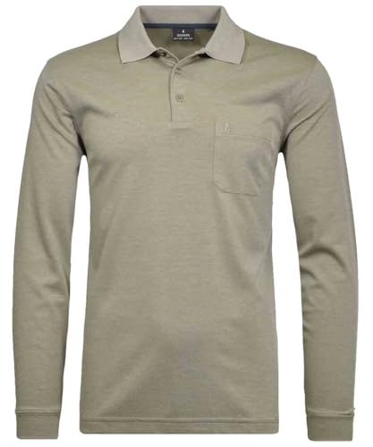 Ragman Herren Softknit-Polo Langarm 4XL Kitt von RAGMAN