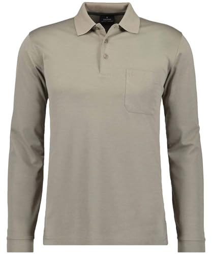 Ragman Herren Softknit-Polo Langarm M Beige von RAGMAN