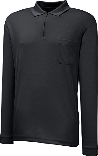 Ragman Herren Softknit-Poloshirt Langarm mit Zip 6XL Anthrazit von RAGMAN