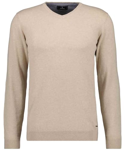 Ragman Herren Strickpullover Uni V NeckBeige valueBeige L von RAGMAN