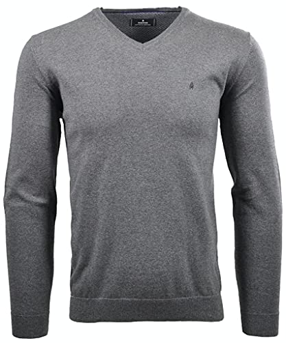 Ragman Herren Strickpullover Uni V NeckGrau valueMittelgrau 3XL von RAGMAN