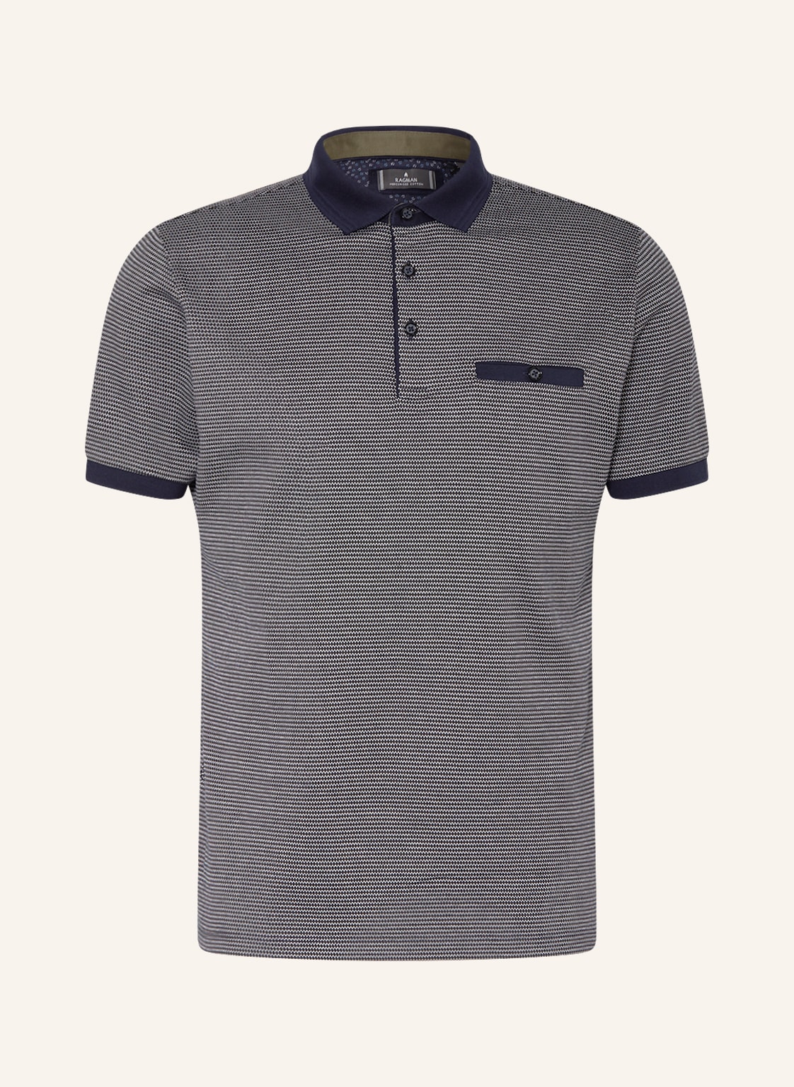 Ragman Jersey-Poloshirt gruen von RAGMAN