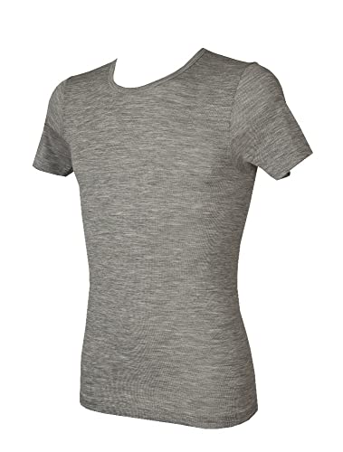 RAGNO Camisole Mann Intim T-Shirt Rundhals Kurzarm Wonderwool Artikel 602317 100% Merino Wool, 464M Vapore Melange, L von RAGNO