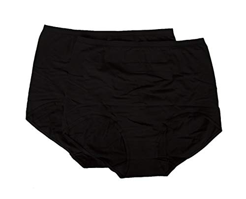 RAGNO Packung mit 2 Damen Baumwolle Slips Brief mit glattem Rand Bipack Artikel 07180Z Fly Maxi, 020B Nero, XL von RAGNO