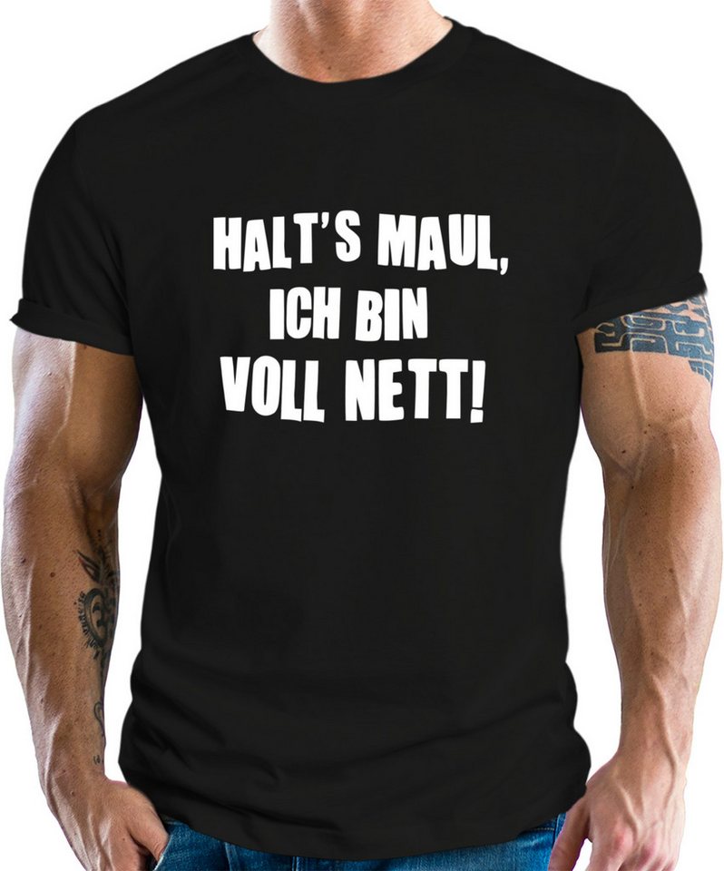RAHMENLOS® T-Shirt als Geschenk: ich bin voll nett! von RAHMENLOS®