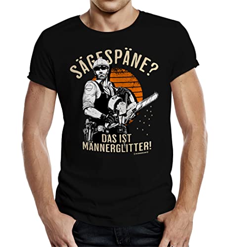 Das Männer Geschenk T-Shirt für den Handwerker - Sägespäne? Das ist Männer Glitter 3XL von RAHMENLOS